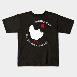 cruelty out! lab-grown meat in! Kids T-Shirt